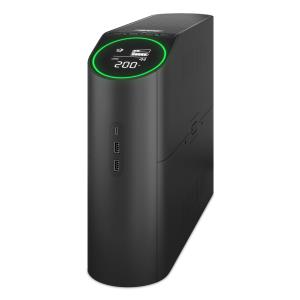 Back-UPS Pro for Gaming, 2200VA/1320W, Tower, 230V, 4x Schuko and 2x IEC C13 outlets, RGB Lights, Pure Sine Wave, Midnight (Black)