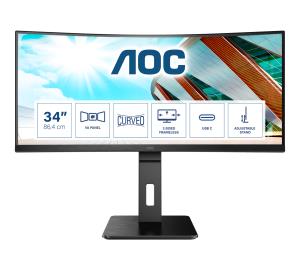 Curved USB-C Monitor - CU34P2C - 34in - 3440x1440 (UWQHD) - Speaker