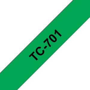 Tape 12mm Lami Black On Green (tc701)