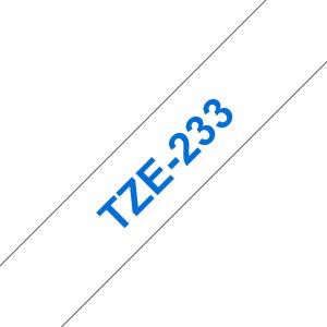 Tape 12mm Lami Blue On White (tze-233)