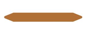 Pre-cut Pipe Marker Rolls Brown/petrol Without Pictogram 26 X 250 Mm - Per Roll Of 351 Labels