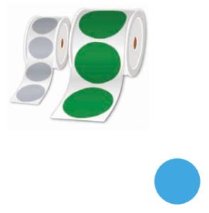 Rolls Of Pre-cut Circular Labels Sky Blue 25mm - 1000 Labels/roll