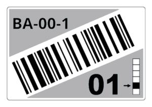 Roll Of Pre-cut Labels For Racks And Pallets 75 X 110 Mm Grey - Model A For Barcode - 260 Labels/roll