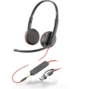 Headset Blackwire 3225 - Stereo - USB-C / 3.5mm - USB-C/A Adapter