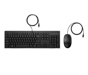 Wired Keyboard and Mouse Combo 225 - Black - Qwertzu Swiss-Lux