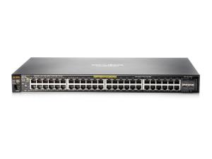 Switch 2530-48-PoE+, 48 RJ-45 autosensing 10/100 PoE+ ports, 2 autosensing 10/100/1000 ports