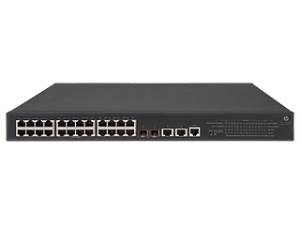 FlexNetwork 5130 24G POE+ 2SFP+ 2XGT (370W) EI Switch, (24) RJ-45 autosensing 10/100/1000 ports