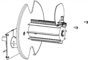 Kit Media Rewind Spindle With Motor And Pcb Zt410