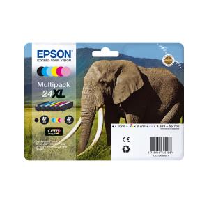 Ink Cartridge - 24 Elephant - 29.1ml - Black/ Yellow/ Cyan/ Magenta/ Light Magenta/ Light Cyan