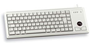 Corded G84-4400 Compact Desktop Ultraflat - Keyboard with Trackball - USB - Light Gray - Azerty French