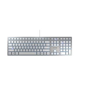 KC 6000 SLIM Keyboard - Corded USB - Silver White - Qwerty US/Int'l