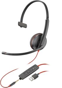 Headset Blackwire 3215 - Monaural - USB-a / 3.5mm