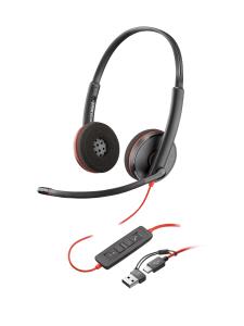 Headset Blackwire 3225 - Stereo - USB-c / 3.5mm - USB-C/A Adapter