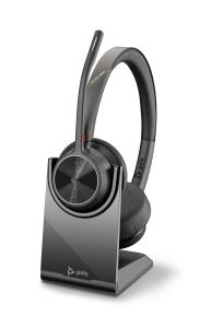 Headset Voyager 4320 Uc Microsoft - Stereo - USB-a Bluetooth With Charge Stand