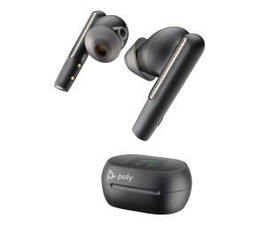 Voyager Free 60+ Uc Bluetooth Wireless Earbuds - Touchscreen Charge Case - Teams - USB-c - Black