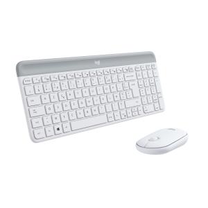 Slim Wireless Keyboard And Mouse Combo Mk470 - Offwhite - Azerty French
