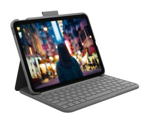 Slim Folio For iPad 10th Generation Oxford Grey Qwerty Espanol
