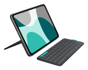 Flip Folio Graphite -  iPad Pro 11-in (M4) iPad Air 11-in (M2 & M3) iPad Air (5th gen) - Qwerty UK