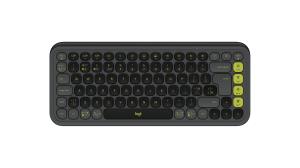 Wireless Keyboard - Pop Icon Keys - Graphite & Green Qwerty Uk