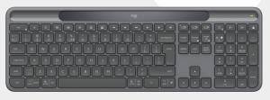 Signature Slim Solar+ K980 For Business Wireless Keyboard - Bluetooth - Self Charging - Graphite - Qwerty Int