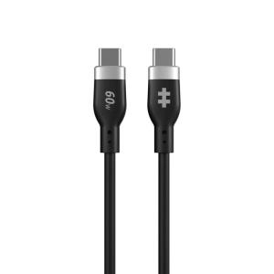 Silicone USB-c To USB-c 60w Charging Cable 1.5m - Black