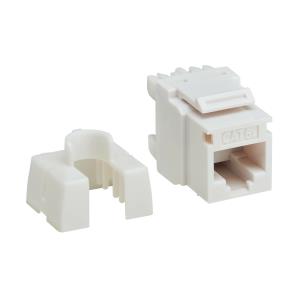 TRIPP LITE CAT6a 110-Style Punchdown RJ45 Keystone Jack, White, TAA