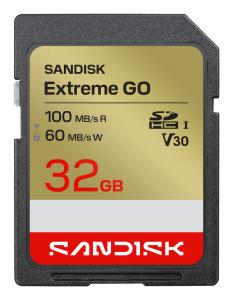 SanDisk Extreme GO SD UHS-I Card - 32GB - 100MB/s 60MB/s