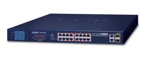 16-port 10/100tx 802.3at High Power Poe +2-port Gig