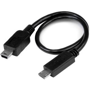 USB Otg Cable - Micro USB To Mini USB - M/m - 8in