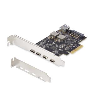 Expansion Card - 5-port USB Pci-e Card 10gbps - 4x USB-c/1x USB-a