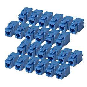 CAT6 Utp Keystone Jack 24-pack 180-degree Toolless Blue