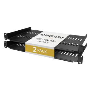 Server Rack Shelf 2-pack 1u -vented Rackmount Tray 44lb/10in