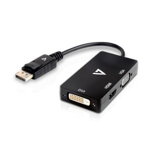 DisplayPort To Vga / DVI / Hdmi Adapter 10cm Black M/f