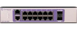 210-Series 12 port 10/100/1000BASE-T, 2 1GbE unpopulated SFP ports, 1 Fixed AC PSU, L2 Switching with Static Routes, power cord