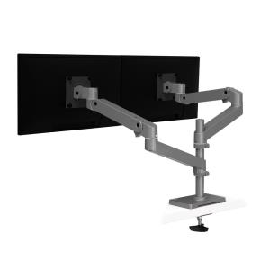 Monitor Mount - LX Pro Dual Stacking Arm, Grommet Mount - Desk - 2 monitor - Tilt/Pan/Rotate - up to 27in - Dark Grey