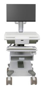 Mosaic LCD Cart - Tier 1 Std 1 - Configured with key-lock drawer