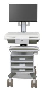 Mosaic LCD Cart - Tier 3 Std 1x1x1 Configured with key-lock drawers - 1 monitor - Tilt/Pan/Rotation - up to 27in