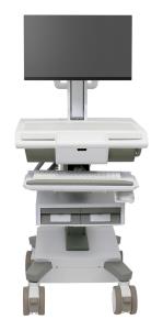 Mosaic LCD Cart - Tier 1 Std 2 - Configured with key-lock drawers