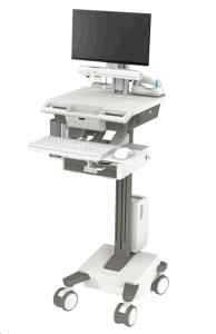 Mosaic LCD Cart - Tier 3 Std 3x3x1 - Configured with key-lock drawers