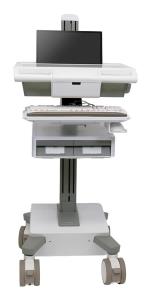 Mosaic Laptop Cart - Tier 1 Std 2 - Configured with key-lock drawers