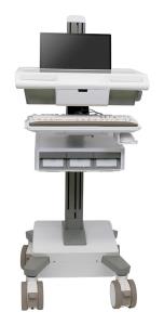 Mosaic Laptop Cart - Tier 1 Std 3 - Configured with key-lock drawers