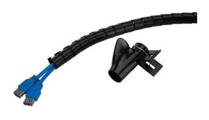 Spiral Cable Wrap 20mm Multiple Cables Black