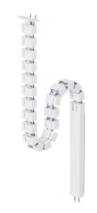 Cable Spine - Modular Vertebrae - Screw-mounted - Magnetic Cable Cover - Universal - White