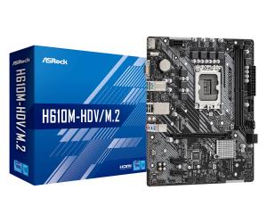 Motherboard H610m-hdv/m.2 LGA1200 Intel H610 2 X Ddr4 USB 3.2 SATA 3 7.1ch Hd Audio MATX