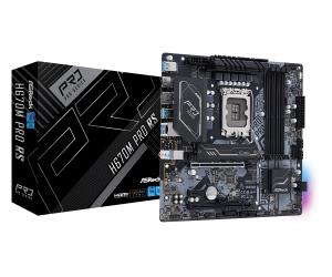 Motherboard H670m Pro Rs LGA1200 Intel H670 4 X Ddr4 USB 3.2 SATA 3 7.1ch Hd Audio MATX