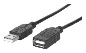 USB Extension Cable A To A USB2.0 2m Black