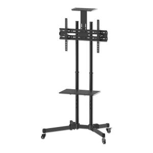 TV Cart - 1 TV - Tilt/Rotate/Height-Adjustable - 37 to 70in - Black