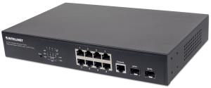 Gigabit Ethernet PoE+ Web-Managed Switch 8 Port with 2 SFP Ports