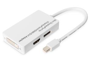 Mini Dp Dp+hdmi+DVI Male/female White 20cm