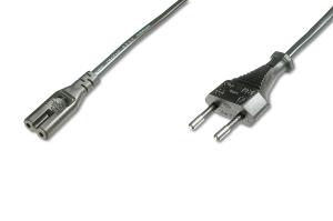 Power Cord, Euro - C7 M/F, 1m H03VVH2-F2G 0.75qmm black